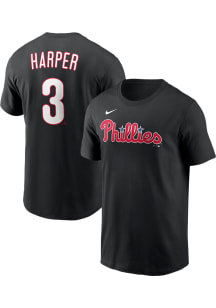 Bryce Harper Philadelphia Phillies Black Carbon Short Sleeve Player T Shirt
