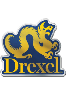 Drexel Dragons Laser Cut Metallic Academic Car Emblem - Navy Blue