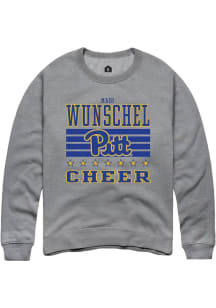 Madi Wunschel Pitt Panthers Mens Grey NIL Striped Player Crew
