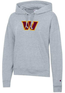 Champion Washington Commanders Womens Grey Powerblend Hooded Sweatshirt