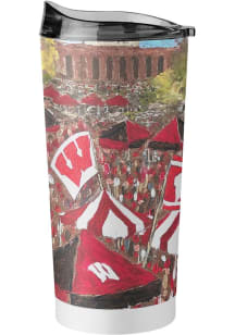Logo Brands Wisconsin Badgers  Stainless Steel Tumbler -