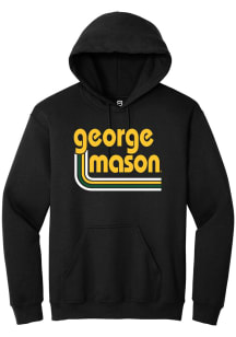 Summit Sportswear George Mason University Mens Black Stripes Long Sleeve Hoodie