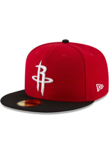 New Era Houston Rockets Mens Red Two-Tone 59FIFTY Fitted Hat