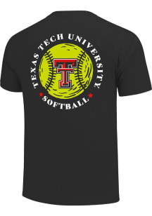 Texas Tech Red Raiders Black Softball Short Sleeve T Shirt