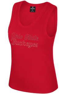 Colosseum Ohio State Buckeyes Womens Red Thropp Tank Top