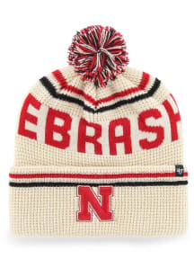 47 Nebraska Cornhuskers Natural Quatrle Cuff Mens Knit Hat