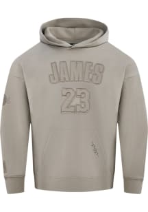 LeBron James Los Angeles Lakers Mens Brown Netural Player Retro Player Hood