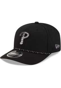 New Era Philadelphia Phillies Flag Rope 9SEVENTY Adjustable Hat - Black