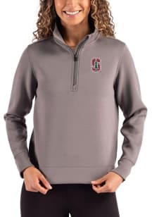 Cutter and Buck Stanford Cardinal Womens Graphite Roam Qtr Zip