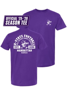 Summit Sportswear K-State Wildcats Purple Football Stripe The Stadium Short Sleeve T Shirt