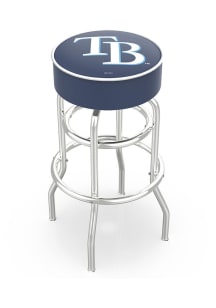 Tampa Bay Rays Double-Ring Swivel Pub Stool - Silver