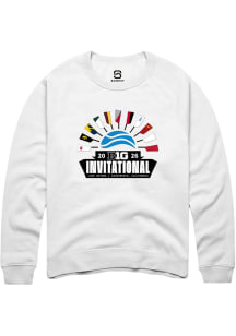 Summit Sportswear Big Ten Mens White Big Ten 2026 Rowing Invitational Long Sleeve Crew Sweatshirt