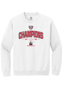 Summit Sportswear Northern Illinois Huskies Mens White 2026 MAC Baseball Champions Long Sleeve Cre..
