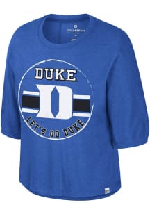 Colosseum Duke Blue Devils Womens Blue Elphaba Short Sleeve T-Shirt