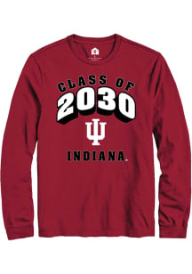Rally Indiana Hoosiers Crimson Class of 2030 Long Sleeve T Shirt