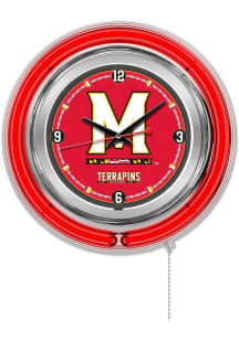 Maryland Terrapins Double Neon Wall Clock