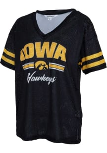 Iowa Hawkeyes Womens Kickoff Fashion Football Jersey - Black