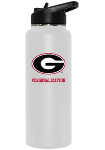 Georgia Bulldogs Personalized 34oz Quencher Stainless Steel Bottle - White