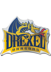Drexel Dragons Laser Cut Metallic Athletic Car Emblem - Navy Blue