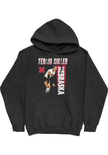 Teraya Sigler Campus Ink Nebraska Cornhuskers Youth Illustrated Hoodie Long Sleeve Player Hoodie B..