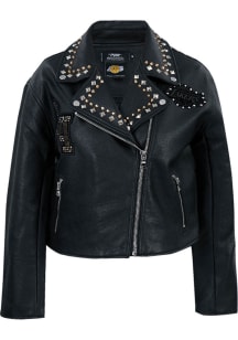 Pro Standard Los Angeles Lakers Womens Black Renegade Leather Heavy Weight Jacket
