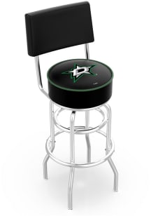 Dallas Stars Double-Ring Swivel with Back Pub Stool - Black