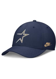 Nike Houston Astros Mens Navy Blue Cooperstown Dri-Fit Structured Rise Swoosh Flex Hat