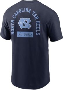 Nike North Carolina Tar Heels Navy Blue Seasonal Front Back Short Sleeve T Shirt