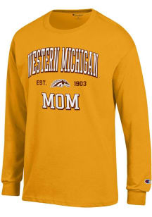Champion Western Michigan Broncos Gold EST Date Mom Jersey Long Sleeve T Shirt
