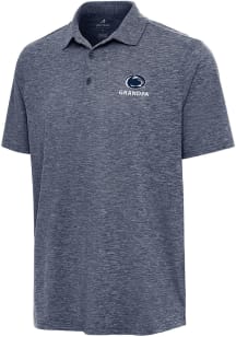 Antigua Penn State Nittany Lions Mens Navy Blue Grandpa Par 3 Short Sleeve Polo