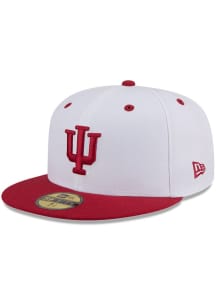 New Era Indiana Hoosiers Mens White NCAA AC 59FIFTY Fitted Hat