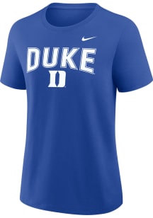 Nike Duke Blue Devils Womens Blue Arch Short Sleeve T-Shirt