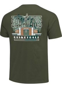 Michigan State Spartans Green ARENA STATE STACKED Short Sleeve T Shirt