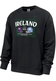 Nike TCU Horned Frogs Mens Black Aer Lingus Head To Head Football Club Long Sleeve Crew Sweatshirt