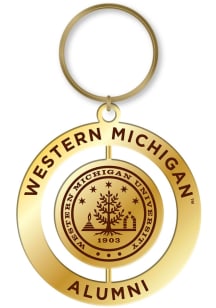 Western Michigan Broncos Alumni Spinner Keychain - Brown
