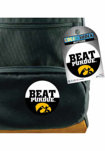 Iowa Hawkeyes BEAT Purdue  3in Button - Black