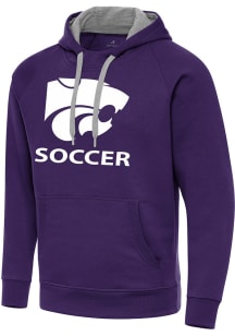 Antigua K-State Wildcats Mens Purple Soccer Victory Long Sleeve Hoodie