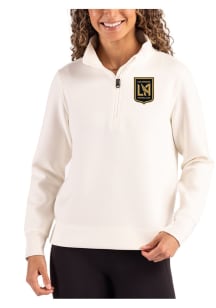 Cutter and Buck Los Angeles FC Womens White Roam Qtr Zip