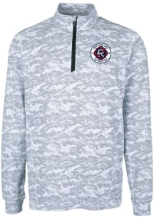 Cutter and Buck New England Revolution Mens Charcoal Traverse Camo Big and Tall Qtr Zip