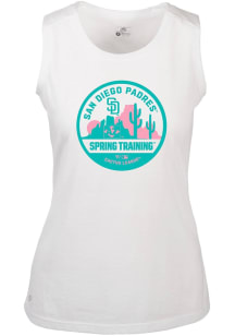 Levelwear San Diego Padres Womens White Macy Bold Badge Spring Training Tank Top