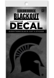 Michigan State Spartans Black Out Auto Decal - Black