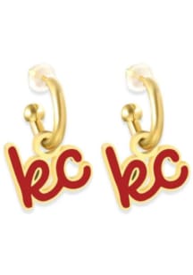 Kansas City EB & Co Script Huggie Hoop Womens Earrings