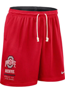 Nike Ohio State Buckeyes Mens Red DriFit Knit Practice Shorts