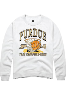 Trey Kaufman-Renn Purdue Boilermakers Mens White NIL Name Number Net Player Crew