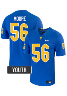 Jaeden Moore Pitt Panthers Youth Blue Nike NIL Name And Number Football Jersey