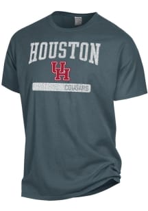 ComfortWash Houston Cougars Charcoal Name Logo Bar Garment Dyed Short Sleeve T Shirt