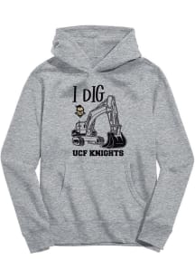 Vive La Fete UCF Knights Youth Grey Excavator Long Sleeve Hoodie