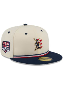 New Era Detroit Tigers White 2026 4th of July JR 59FIFTY Youth Fitted Hat