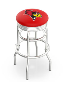 Illinois State Redbirds Double-Ring Swivel Chrome Pub Stool - Black