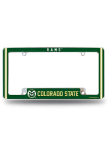 Colorado State Rams Classic All Over Chrome License Plate Frame - White